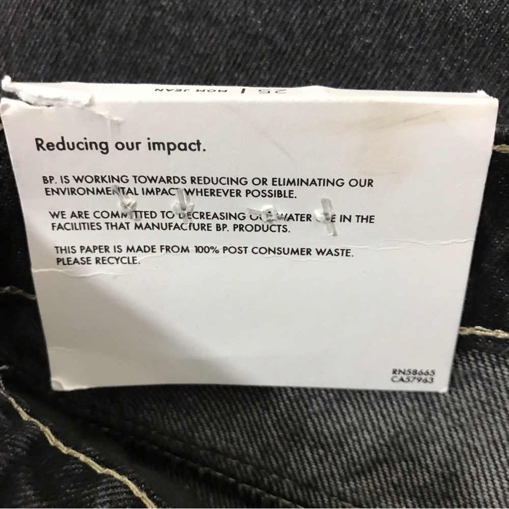 BP Ripped High Waist Ankle Mom Jeans In Vintage Black - Picture 9 of 10